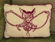 Load image into Gallery viewer, Yoicks! Needlepoint Logo Pillow